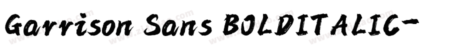 Garrison Sans BOLDITALIC字体转换